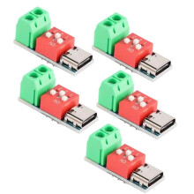 5Pcs Type-C PD QC Trigger 5V-20V Dial Code Adjustment Voltage Power Module PD Fast Charging Test Board