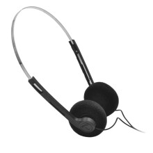 Trådbundna Stereohörlurar 3,5 mm Trådkontakt Bärbara Klassiska Vintagehörlurar för Walkman CD-Spelare Dator Svarta
