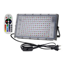 150-W-LED-RGB-Flutlicht, 220 V Wechselstrom, IP65 Wasserdicht, mit Fernbedienung und EU-Stecker
