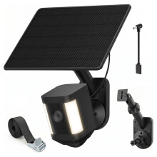 6W Solar Panel with Camera Mount for Spotlight Cam /Pro Battery, 2-in-1 Solar Charger Wall Mount Black