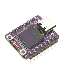 ESP32-C3 Ontwikkelingsbord 0,42 Inch 72x40 OLED Ontwikkelingsbord 2,4G WiFi BLE5.0 Type-C USB CDC Paars