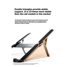 Portable Desk Foldable Adjustable Laptop Stand for Notebook Holder Compatible with 10-17 Inch Laptops Tablets