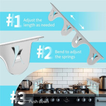 Stove Covers Stainless Steel, 2 Pack, Stove Filler, Stove Guard, Range Trim Kit, Heat Resistant, Easy Clean