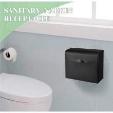 2 Pezzi Contenitore per Assorbenti Igienici e Tamponi 24x20 cm In Acciaio Inossidabile, Organizer per Tamponi, Contenitore per Rifiuti da Bagno