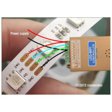 Kontroler RGB LC2000B WIFI SPI Music Spectrum do Cyfrowego Paska Pikselowego LED WS2812B, 8-2048 Pikseli, Ekran LED z Wbudowanym