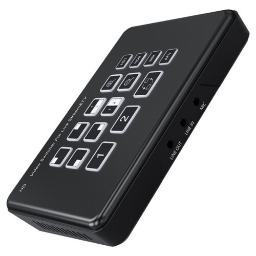 Dual -Compatible Live Streaming Video  2-CH Live Broadcast Camera Video Mixer Switcher UVC Record EU PLUG