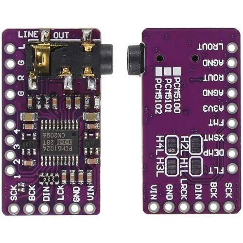3Pcs I2S PCM5102A DAC Decoder PCM5102 IIS Player Module for Raspberry Pi PHAT Format Board Digital PCM5102 Audio Board 2