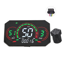 L6 E-Bike LCD Animated Meter 24V/36V/48V/60V/72V UART Speedometer Electric Scooter LCD Color Display Meter SM5PIN