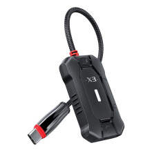 X3 3in1 Gaming Audio Adapter for Game Sound Cards, Compatible with Type-C 3.5mm Headphones, 60W Mobile Streaming