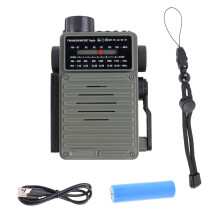 Zonne- AM/FM/SW-Radio, Handaangedreven Generator, Draagbare Radio, Noodradio, LED-Zaklamp, SOS-Alarm, Powerbank
