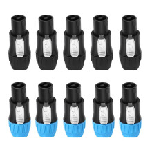10 Stuks NL4FC 4-Pins Luidsprekerconnectoren, Audiostekkers, Luidsprekerconnectoren voor Versterkers, Mixers, Kabelconnectoren voor Versterkers