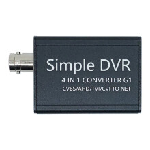 4-in-1 Signal Converter BNC Input RJ45 Output AHD/TVI/CVI/CVBS Supports H.265 RTSP Adapter for CCTV Security Camera