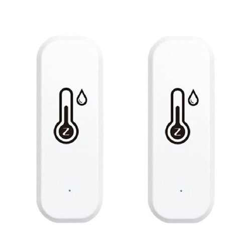 2PCS Zigbee 3.0 Temperature & Humidity Sensor Wireless Sensor Push Abnormal Alert Voice Linkage for Alexa  Home