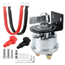Battery Disconnect Kit (Includes Cables and Mounting Hardware) - Battery Cut-Off for Vehicles and Boats
