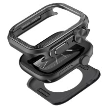 Aluminum Alloy Case for AppleWatch Ultra 3 2 1 46mm Metal Full Coverage Bumper Shell for IWatch Series 11 10 Black