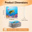50Pcs Acrylic DIY Fridge Magnet Kit, Magnetic Refrigerator Picture Frames 6