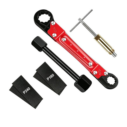 7 PCS Plumbing Repair Tools Kit, Angle Stop Wrench & Puller for Rusty  Compression Angle Stop Valves