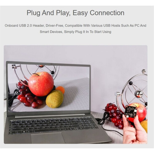 PS5268 2MP Camera Module Type B, USB 2.0 Header, High Dynamic Range, Rolling Shutter, Onboard Dual Microphones