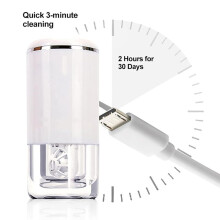 Ultraschall-Reiniger für Weiche Kontaktlinsen Entfernt Proteinablagerungen, Tiefenreinigung mit 23.000 Hz, USB-C-Ladefunktion, Lange Akkulaufzeit