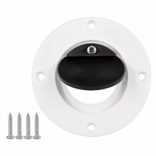 Marine Self-Draining Valve with Check Flap - ABS Thru-Hull Drain Fitting for Yachts, Speedboats, Decks