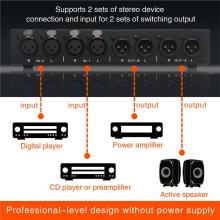 LYNEPAUAIO Audio Signal Selector Switcher Balanced Switcher XLR Interface Switcher Full Balanced Passive Preamplifier