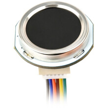 Round-Shaped Integrated Capacitive Fingerprint Sensor, Onboard LED Indicator, 192 X 192 Image Pixels, UART Communication