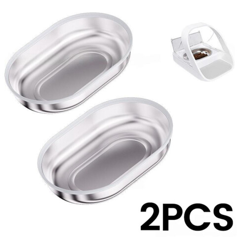 2PCS Replacement Bowl Rust-Resistant Bowls for SUREFEED RFID Pet Feeder Replacement Stainless Steel Bowl 1
