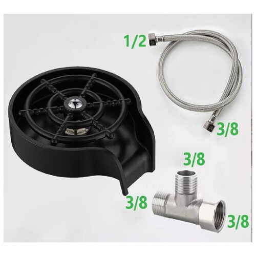 Sciacquavite per Lavello da Cucina, Lavabicchieri Ad Alta Pressione per Lavello, Sciacquabicchieri Automatico per Lavello, Pulitore per Bottiglie 2
