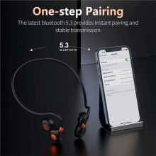 Open Ear Sport Headphones Wireless Air Conduction Earphones with Mic IPX6 Water Resistant 10 Hrs Battery 5.3