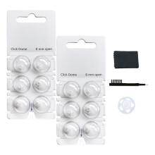 Cúpula Click 2.0 de 8 mm Abierta para Audífonos para Connexx, Signia y Rexton RIC. Cúpulas para Audífonos con Cepillo de Limpieza.