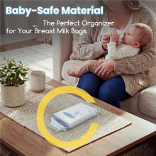 2 Pack Freeze Flat Breastmilk Storage Bag, Breastmilk Freezer Flattener Stackable Lay Flat Milk Bags Freezer Tray