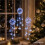 Winter Magic Snowflake Waterfall LED Hanging Christmas Ice Crystal Sparkling Snowflake String Lights Hanging 5