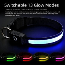 LED-Halsband voor Honden, Oplaadbaar, Veilig, Multifunctioneel, van Kleur Veranderend, Verlichting, Hondenaccessoire, Halsband M