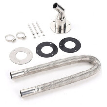 24mm Heater Exhaust Pipe Kit Stainless Steel 60cm Exhaust Pipe for Webasto Eberspacher Car Truck Marine Bend