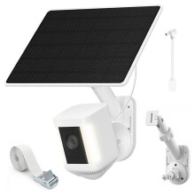 6W Solar Panel with Camera Mount for Spotlight Cam /Pro Battery, 2-in-1 Solar Charger Wall Mount White