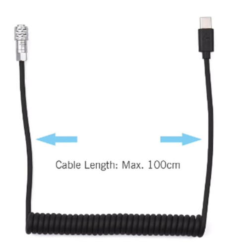 New USB-C Power Cable Replacement for Blackmagic Pocket Cinema Camera BMPCC 4K/6K to USB Type-C Spring Cable 1