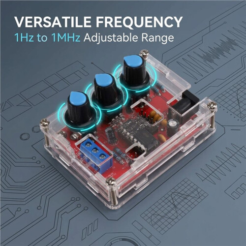 XR2206 High Precision Function Generator 1Hz-1MHz Adjustable Sine Square Triangle Wave Signal Generator with Shell