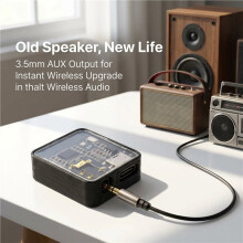 Voor AirPlay2 Draadloze Audio-Ontvanger HiFi-Muziekstreamer Multiroom Sync 3,5 mm AUX-Uitgang Lossless Audio-Adapter