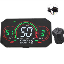 L6 E-Bike LCD Animated Meter 24V/36V/48V/60V/72V UART Speedometer Electric Scooter LCD Color Display Meter SM5+2PIN