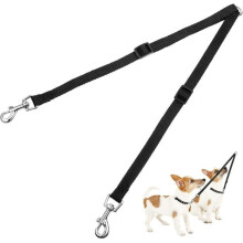 Adjustable Double Dog Leash – Tangle-Free Coupler Leash for Walking Two Dogs