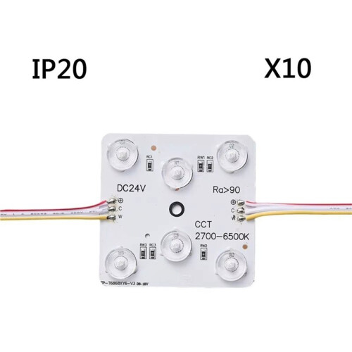 10pcs CCT LED Module Light 3 Colors 24V Dimmable Diffuse LED Light for Ceiling Advertising Light Box Signboard Backlight 1