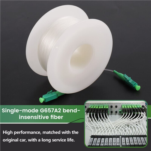LC/APC Indoor Singlemode Glasfaser-Patchkabel, Transparent, G657A2, Unsichtbar, Singlemode, Einadrig, 50 M 2