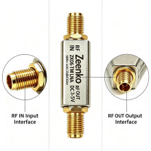 ZEENKO ZK06-TM Lågbrusförstärkare LNA 10MHz-6GHz 20dB Högförstärkning LNA RF-Effektförförstärkarmodul