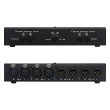 LYNEPAUAIO Audiosignaalselector/Schakelaar, Gebalanceerde Lijnschakelaar, XLR-Interfaceschakelaar, Volledig Gebalanceerde Passieve Voorversterker