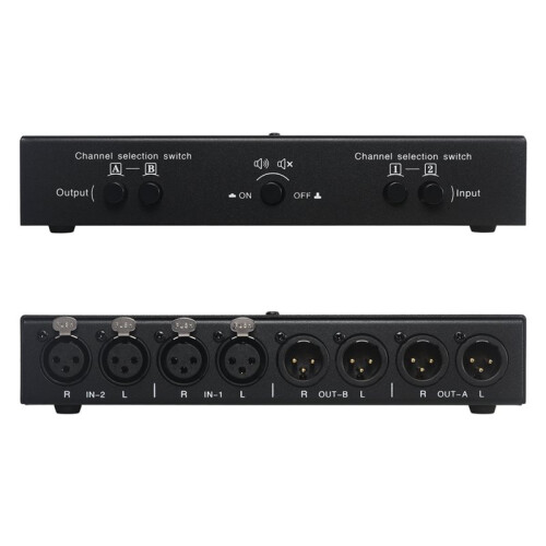 LYNEPAUAIO Audio Signal Selector Switcher Balanced  Switcher XLR Interface Switcher Full Balanced Passive Preamplifier