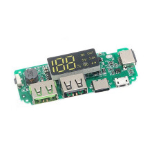 3Pcs Lithium Battery Charger Board 18650 Lithium Battery Charger 5V 2.4A Dual USB with Digital LCD Display Module