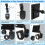6W Solar Panel with Camera Mount for  Spotlight Cam /Pro Battery, 2-in-1 Solar Charger Wall Mount Black 5