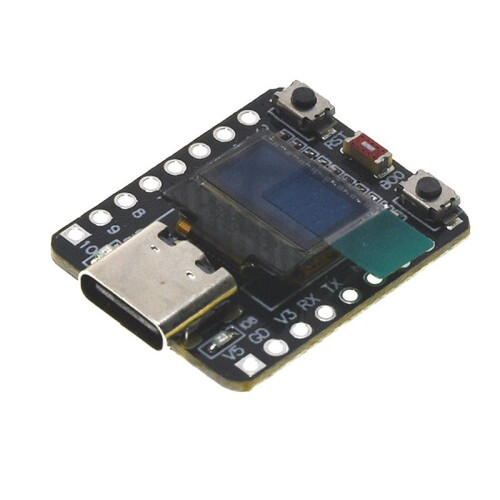 ESP32-C3  Development Board 0.42 Inch 72x40 OLED Development Board 2.4G WiFi BLE5.0 Type-C USB CDC Black 2