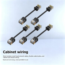 5Pcs Cat6/Cat6a Slim Short Ethernet Cable Ultra Thin RJ45 UTP Thin Round Ethernet Cable 10Gbps 250MHz 0.1M