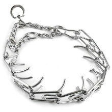 Adjustable Dog Training Collar Chain – Metal Steel Prong Pinch Collar (45-60cm)